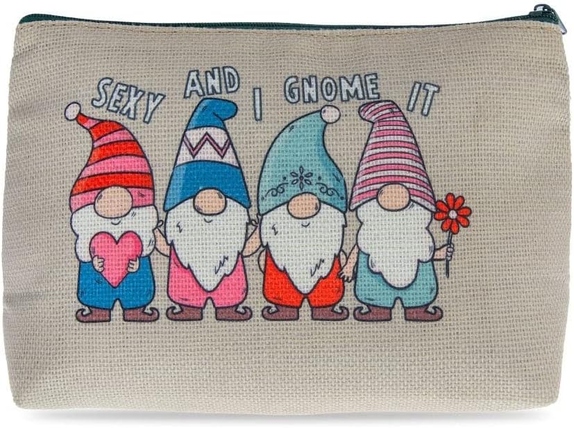 MAD Magnificence Horny and I Gnome It Make-up Bag | Official Disney Licensed Product | Enjoyable Magnificence, Beauty, and Skincare Items for Ladies, Adults, and Children