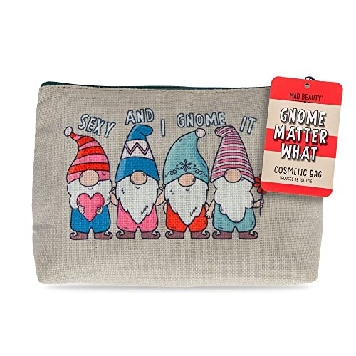 MAD Magnificence Horny and I Gnome It Make-up Bag | Official Disney Licensed Product | Enjoyable Magnificence, Beauty, and Skincare Items for Ladies, Adults, and Children