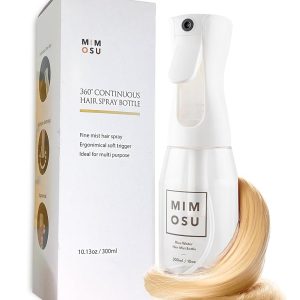 mimosu Steady Spray Bottle for Hair Development – 10oz/300ml High quality Mist Empty Sprayer for Hair Styling, Salons, Cleaning, Good for DIY Rice Water Kits and Curly Hair Merchandise