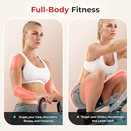 Sunny Well being & Health Row-N-Experience Squat Help Coach for Glute Exercises – Adjustable Resistance, Simple Meeting, and Compact Folding Design for Leg and Glute Train